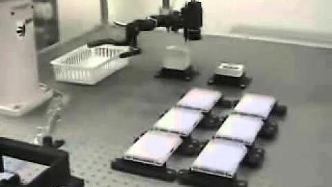 EPSON FANS Lab Automation   Processing FTA Blood Cards (EL653S Scara).