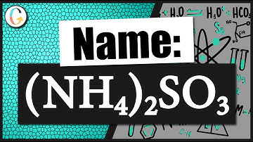 How to name (NH4)2SO3