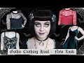 Gothic clothing haul  try on  new look haul  velvet dress leather skirts  lace tops