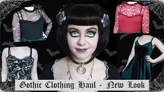 GOTHIC CLOTHING HAUL & TRY ON | New Look Haul | Velvet dress, leather skirts & lace tops