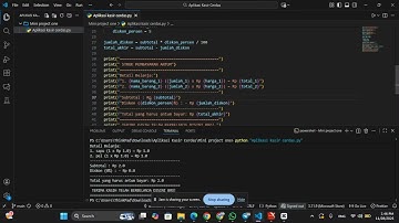 Mini Project 1 ( Aplikasi Kasir Cerdas ) dengan python.