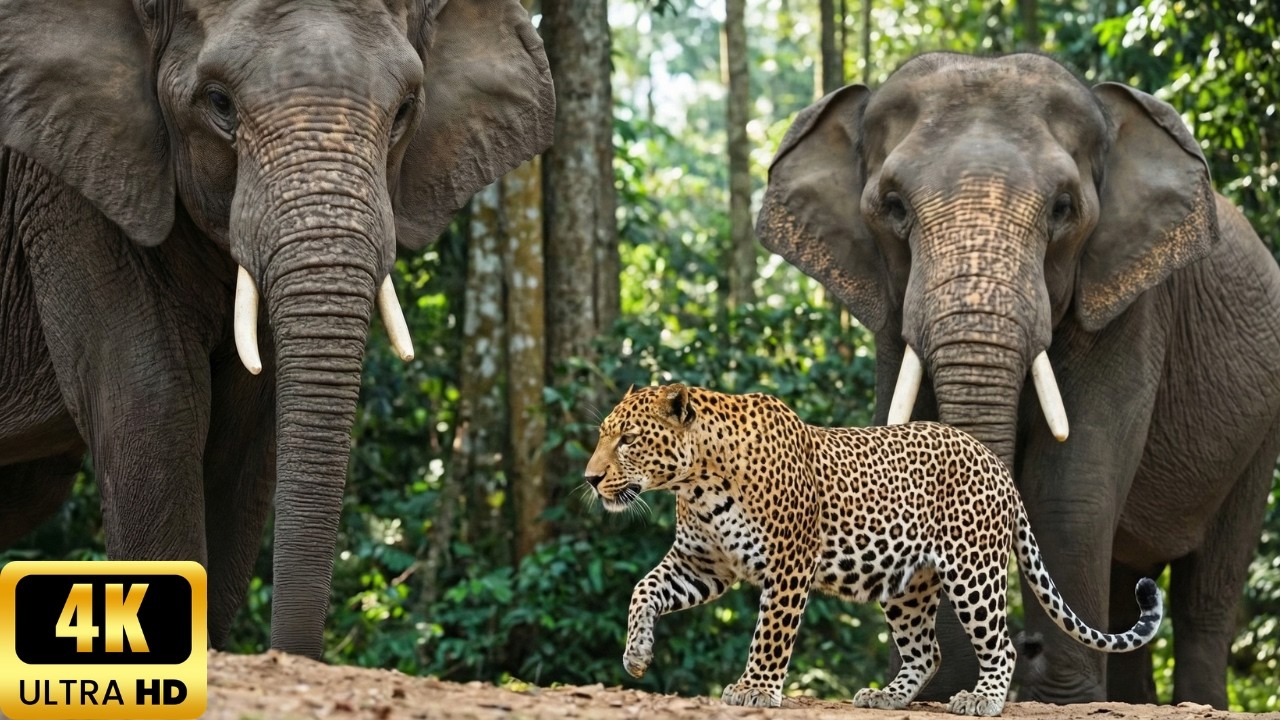 EPIC Elephant Herd SURVIVAL in the AMAZON – Natural Ambient SOUNDS & RELAXING MUSIC