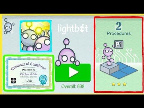 Lightbot Programming Puzzles - PROCEDURES Level 2
