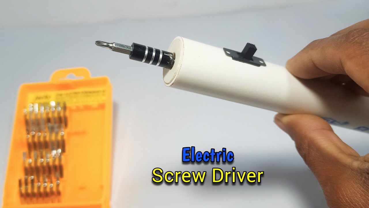 Screw Driver || How To Make Powerful Electric Screw Driver from mini Gear Motor at Home