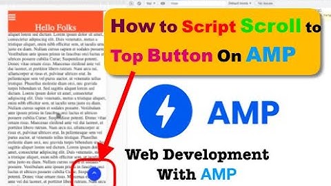 🛑  How to script scroll to top button On AMP In Hindi |  amp-animation | amp-position-observer | AMP