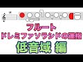 フルートの運指 なし 低音域編