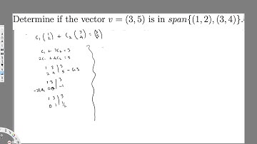 Determine if the vector v is in span