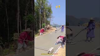 Rural road construction process with simple tools