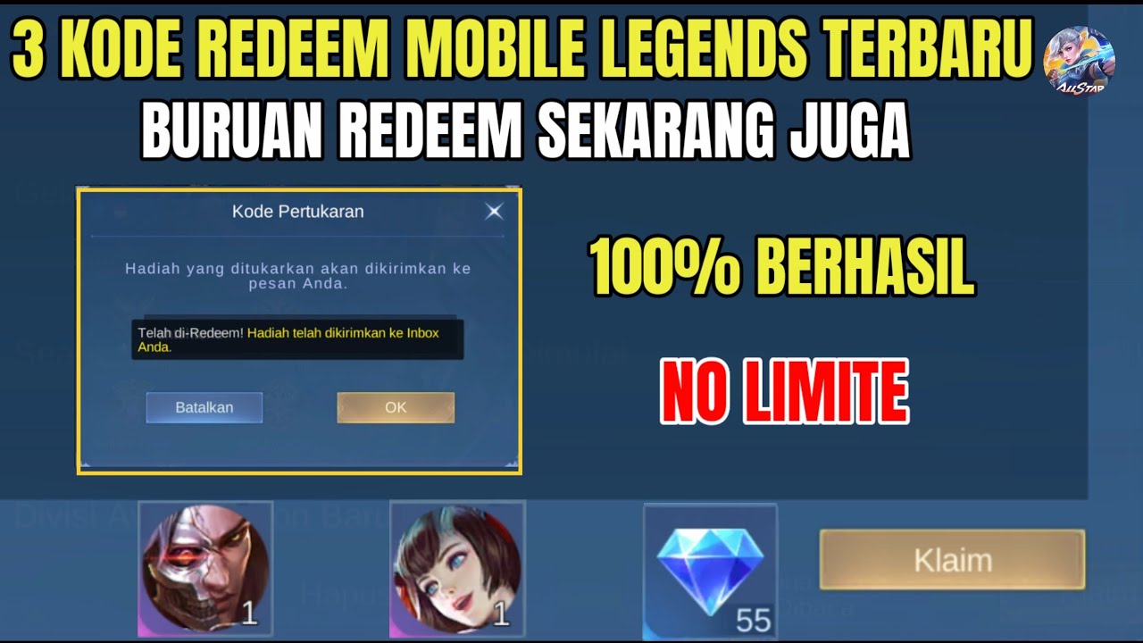 UPDATE! 3 KODE REDEEM ML TERBARU KODE REDEEM MOBILE LEGENDS HARI INI ...