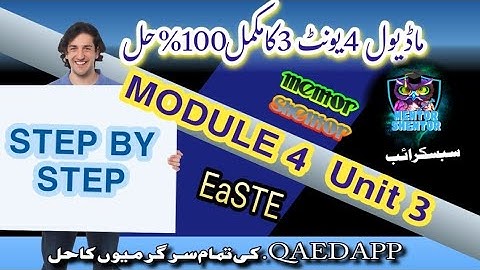 Supercharge Your Skills: QAED EaSTE Training Module 4 Unit 3 Solution