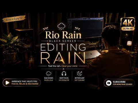 Relaxing Piano Rain Music | Nighttime Calm | RIO Rain Official