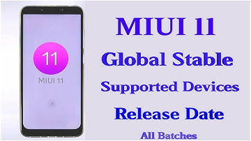 MIUI 11 Global Stable Official Schedule | Supported Devices List