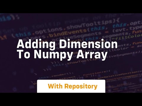 adding dimension to numpy array