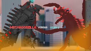 MECHAGODZILLA 2021 VERSUS TITAN X  ( Godzilla sticknodes pro animation )