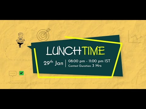 LOCKDRAW || Codechef Lunchtime || Jan 29th