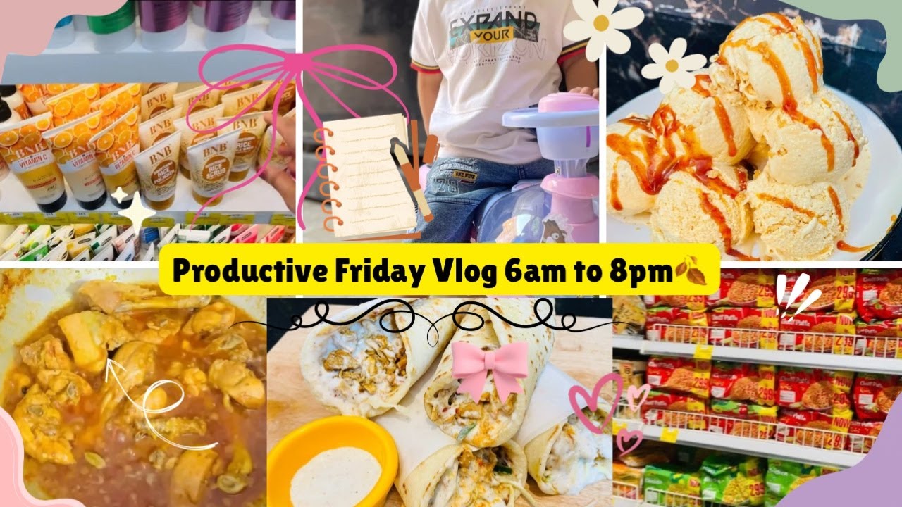 Vlog # 4 - 6am to 8 pm Friday Routine of a home maker!A PRODUCTIVE DAY in my Life ✨📸
