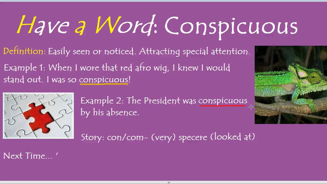 Have a Word: Conspicuous