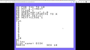 LM80C DOS 1.05: sequential  files