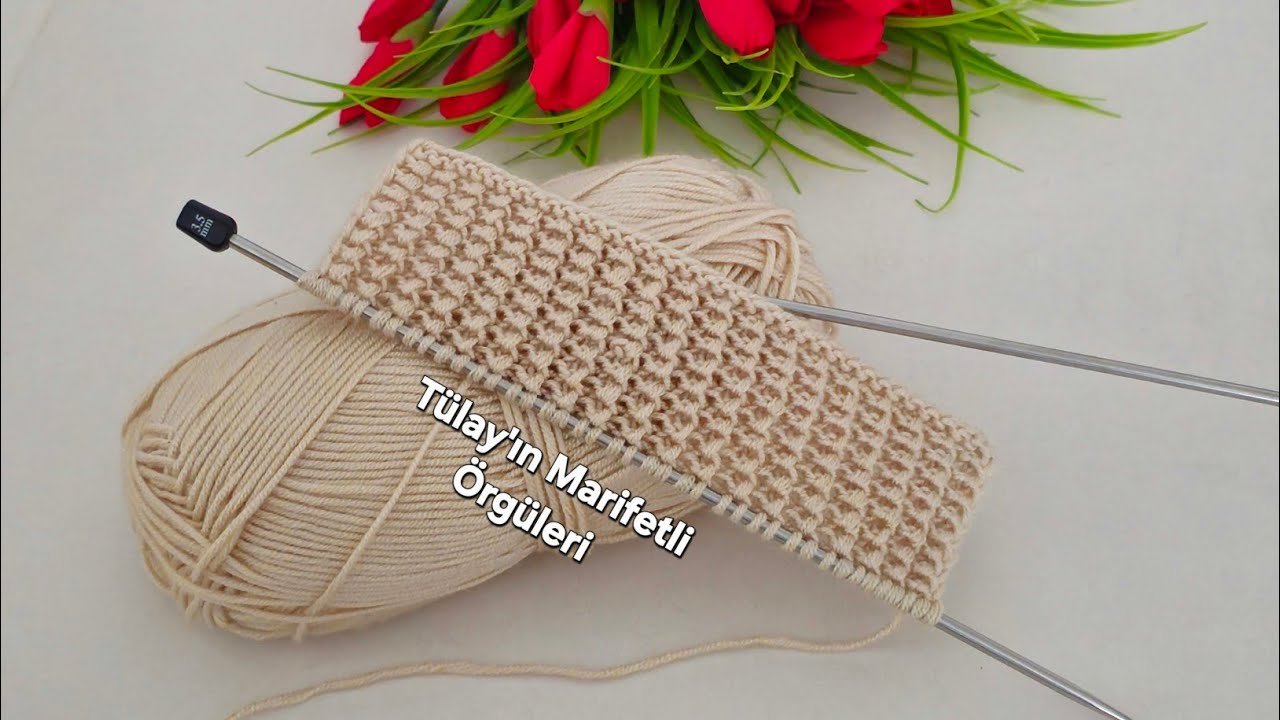 Суперпростой🧶 Узор для вязания шали, кардигана, жилета и шарфа-бини