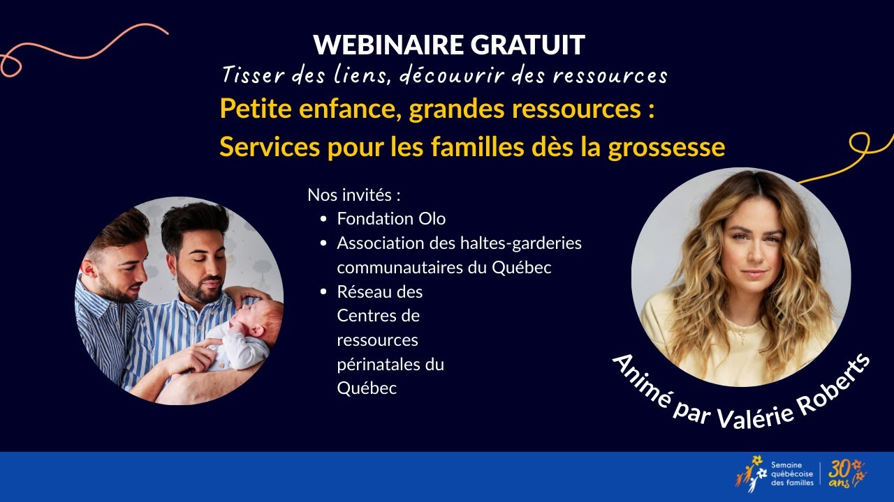 Webinaire : Petite enfance, grandes ressources - Services pour les familles dès la grossesse