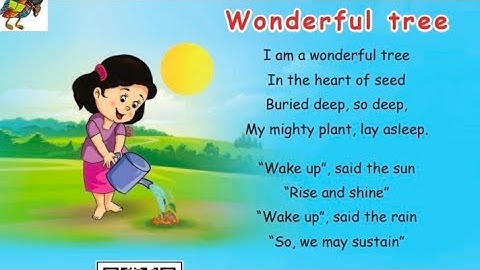 I am a wonderful tree English rhymes song 3rd std textbook English rhymes song  pg 60 term 3