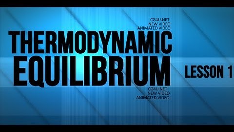 Thermodynamic Equilibrium -  Animation Lesson 1