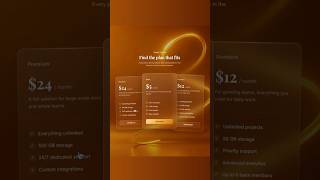 Premium Pricing Table UI with HTML & CSS