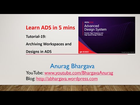 Tutorial-19: Archiving Workspaces, Cells and Views in ADS