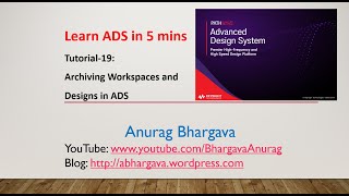 Tutorial-19: Archiving Workspaces, Cells and Views in ADS Wealth