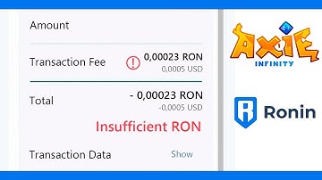 Axie Infinity: How to Fix Ron Insufficient Error from Ronin Wallet