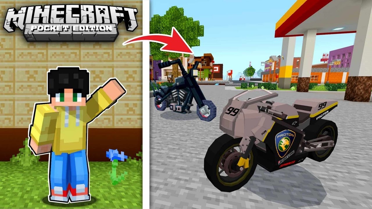 BAGONG BIKE BIKE ng KAMOTOR GANG Ko BINIGAY SAKEN sa UWU CITY sa Minecraft PE