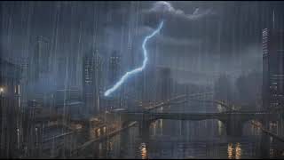 Rain Sounds For Sleeping_99% Instantly Fall Asleep With Rain And thunder,Heavy Rain At Night