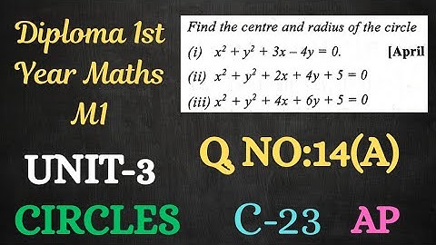 Circles Diploma Maths M1@maths naresh eclass