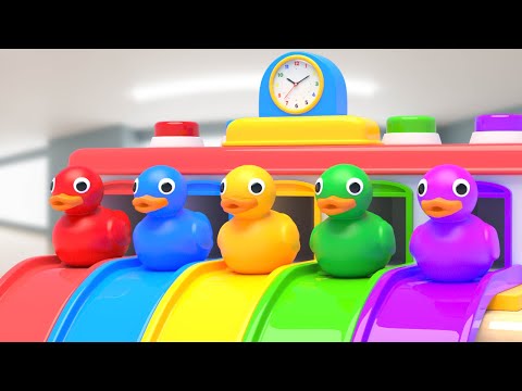 5 Duck&amp;#39;s <strong>Station</strong> Water Slide Park! Baby Playground <strong>Song</strong> | Nursery Rhymes &amp;amp; Kids Songs | Kindergarten