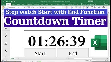 excel vba countdown timer