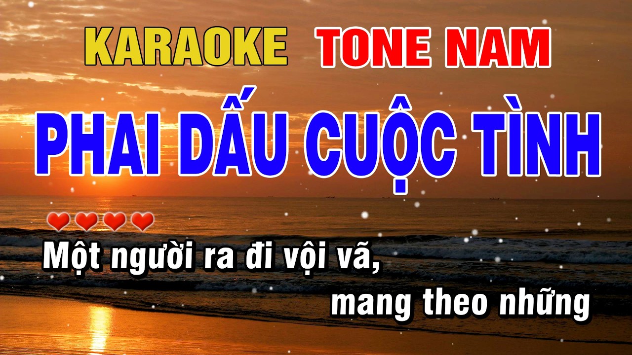 Phai Dấu Cuộc Tình Karaoke Tone Nam Beat Hay | Karaoke Chill