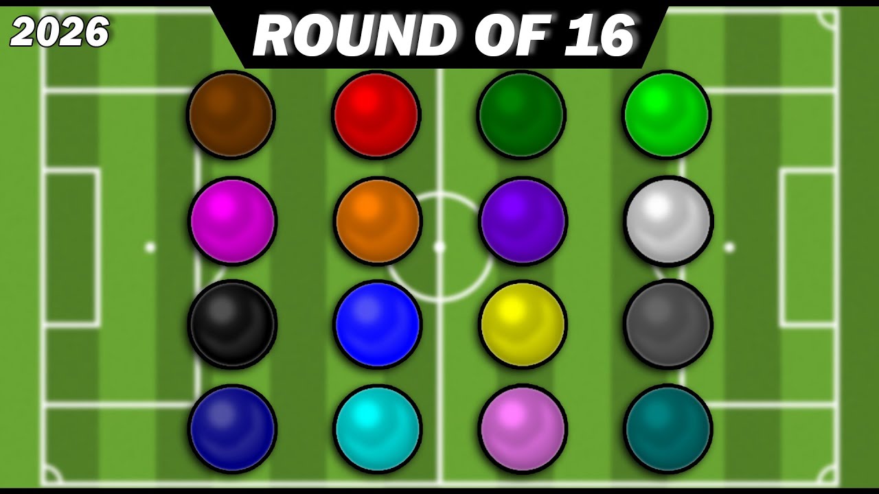 ROUND OF 16 | Color World Cup Football 2026 Soccer Marble