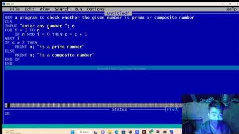 qbasic progam to check whether the given number is prime or composite number