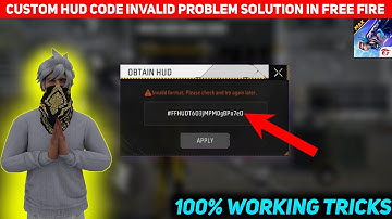 Free Fire Custom Hud Code Invalid Problem || KHATAM GAMING