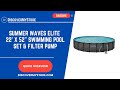 Summer Waves Elite 22' x 52" Swimming Pool Set &amp; Filter Pump