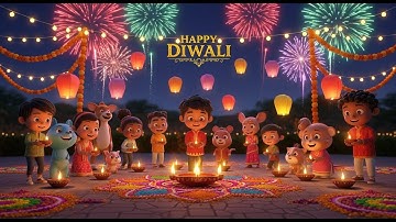 Happy Diwali 🪔✨ Festival of Lights Song for Kids! | Vivid Nest 3D