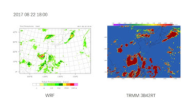 Comparation graphs between WRF and TRMM(3B42) of Typhoon HATO (2017)