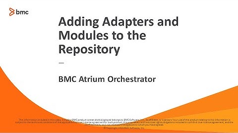 BAO Platform - Adding Adapters and Modules to the Repository