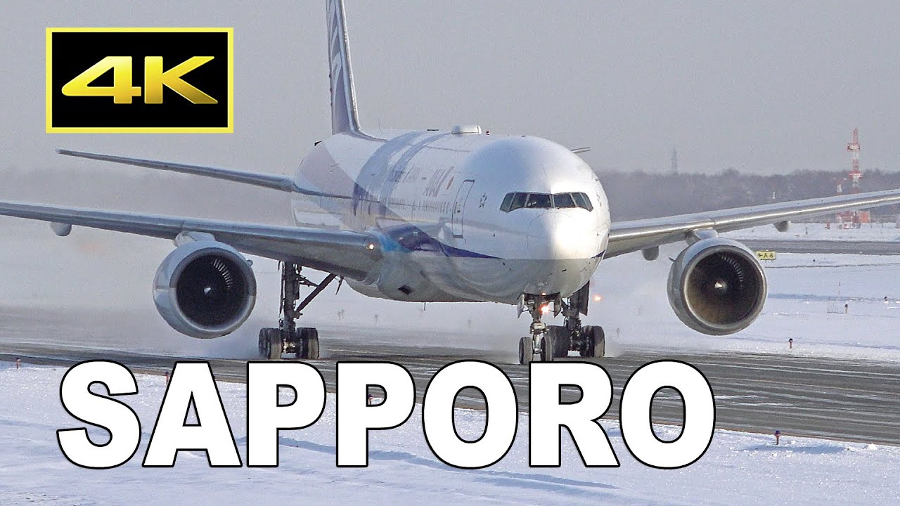 [4K] Winter plane spotting at Sapporo New Chitose Airport / 新千歳空港 JAL ANA