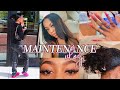 MAINTENANCE VLOG!! | ombre loose curls, nail art, new lash style, trying natural styles, & more!