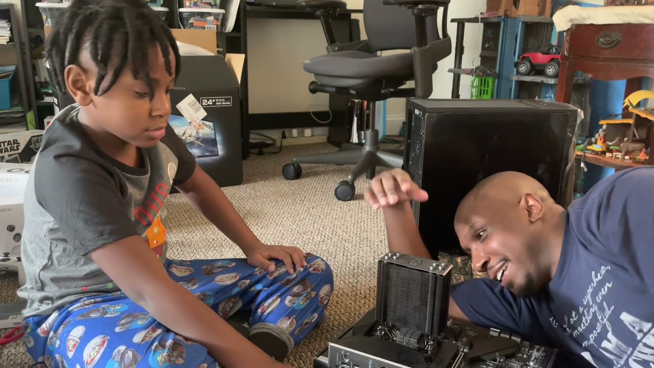 Father and son first PC build