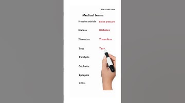 Learn Medical terms  vocabulary: Health problems, diseases, body pain, ailments (part 1)