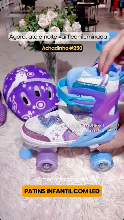 DIA DAS CRIANÇAS #250 Patins 4 rodas com LED #ofertas #achadinhos #shopee menina presente diversão