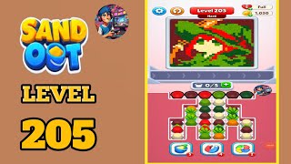 Sand out color puzzle level 205 solution and walkthrough 