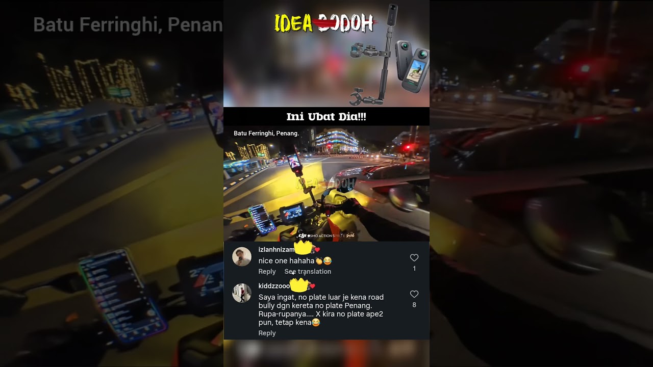 PUAS HATI "RIDER PATAHK4N SIDE MIRROR HONDA, PUNCA GAGAL MASUK SIMPANG KANAN"